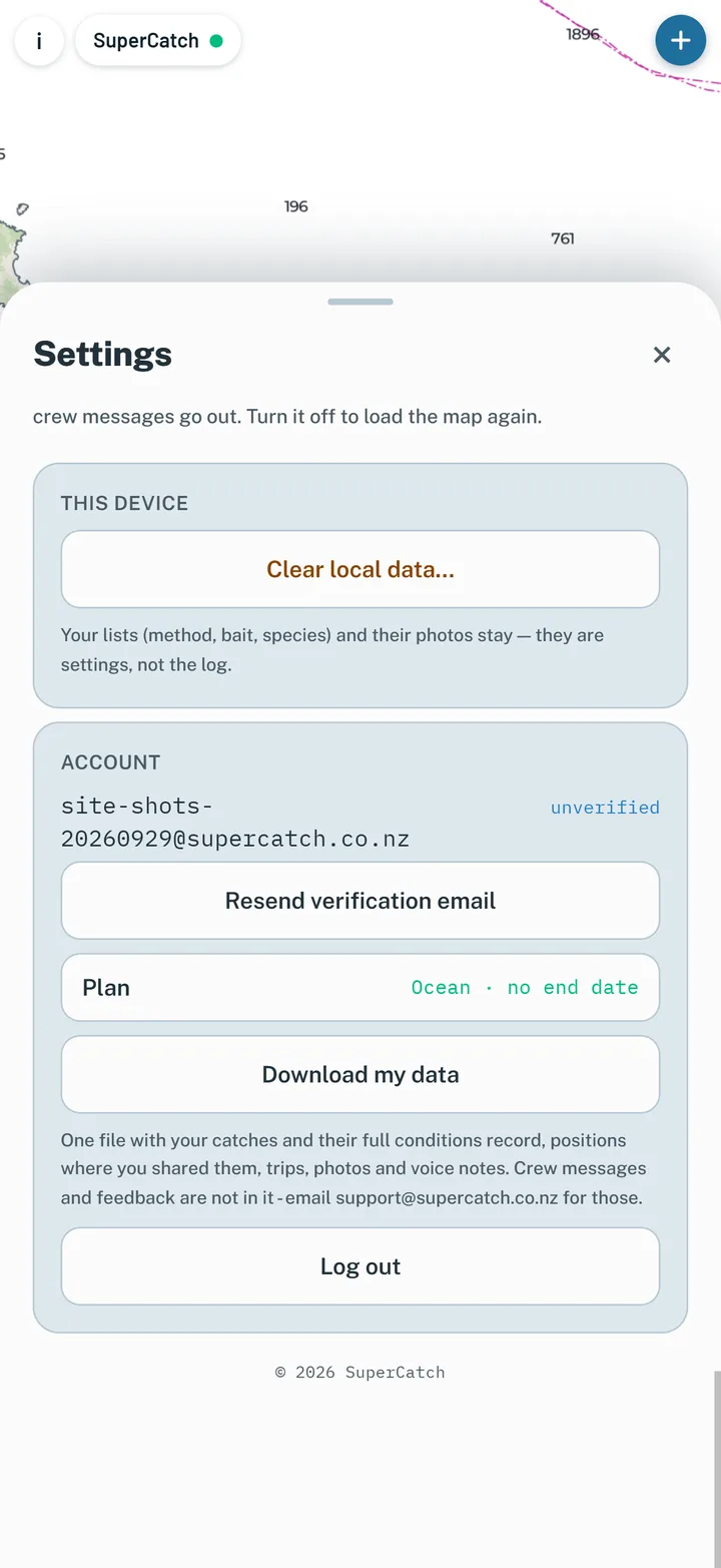 Your plan in Settings