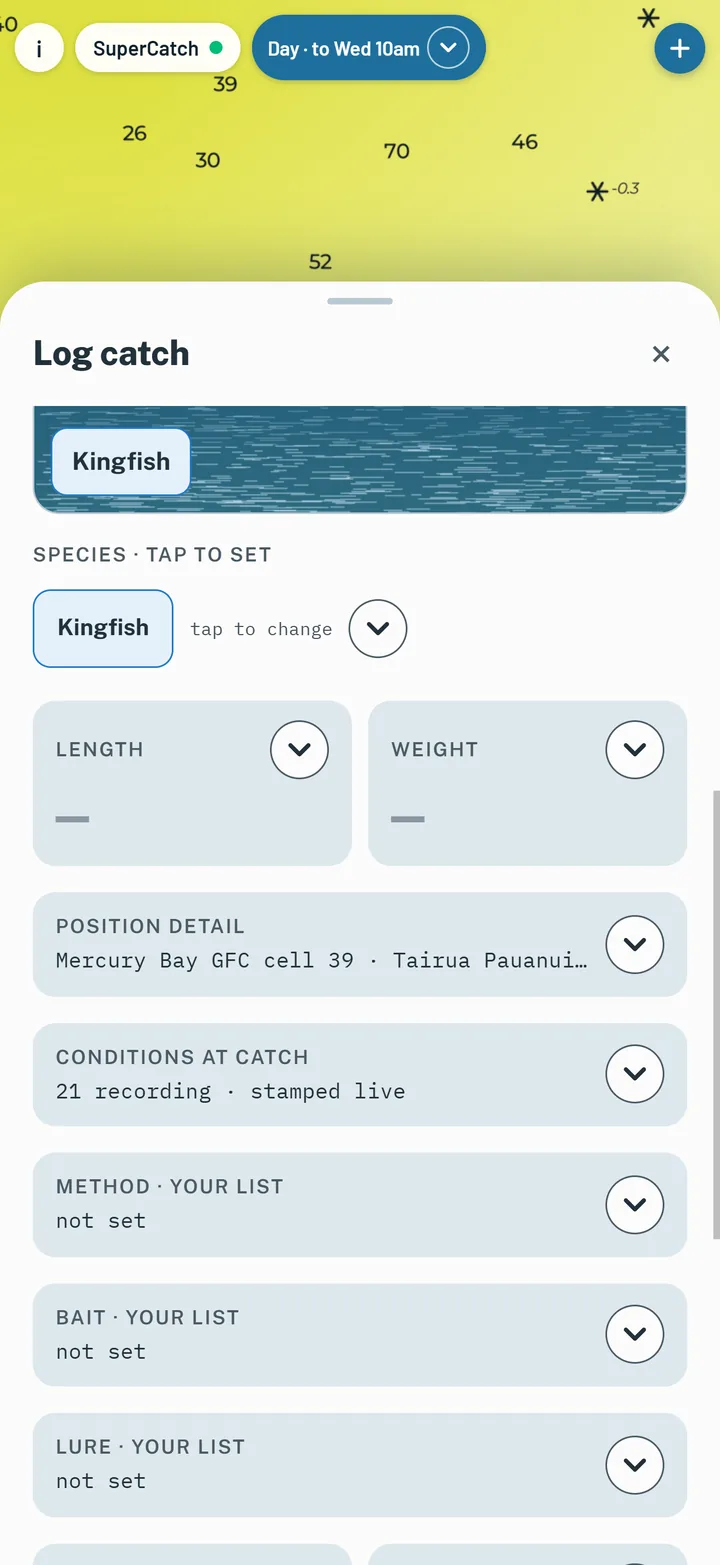 Adding a photo to a catch