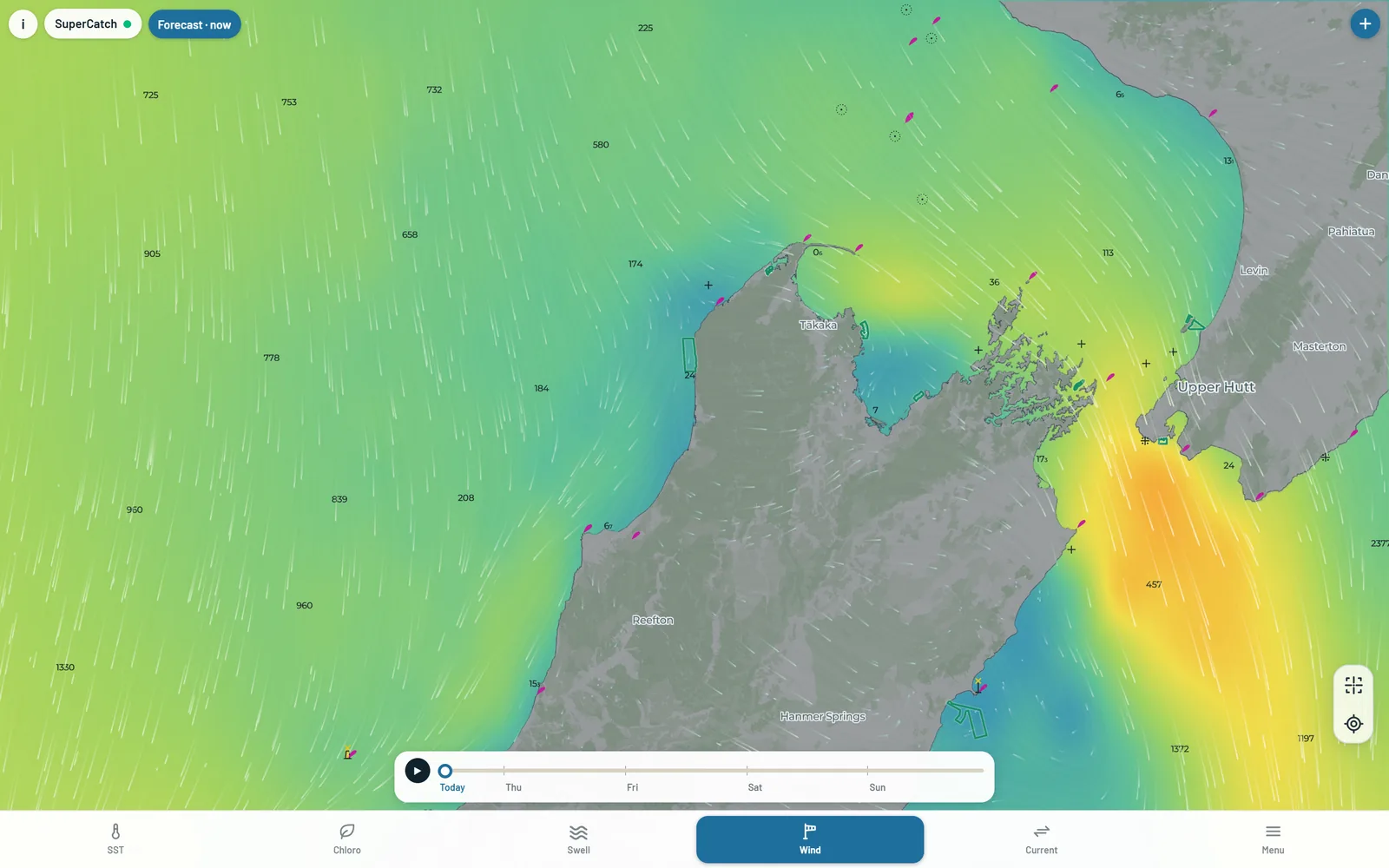 Wind particles on a desktop screen