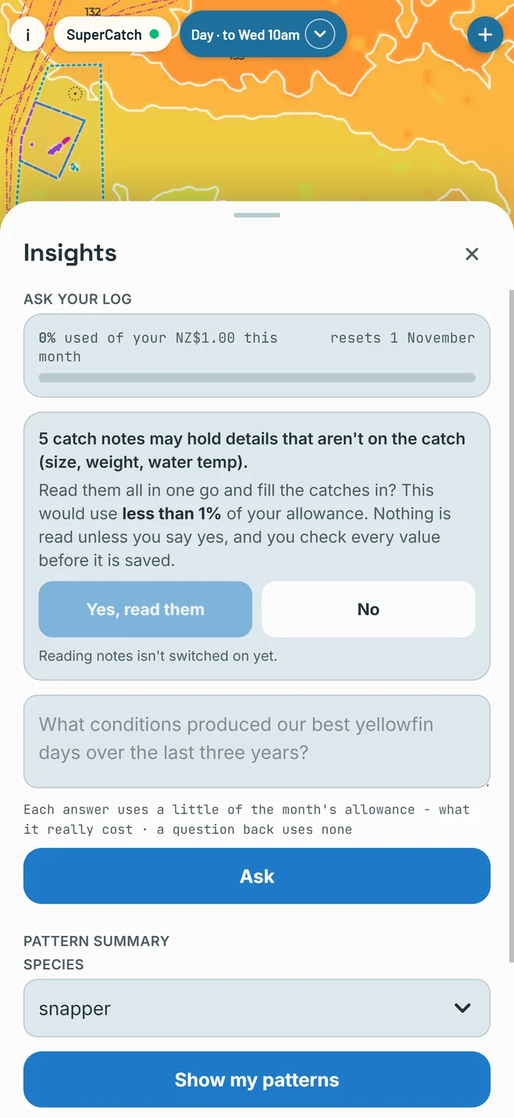 The Insights sheet